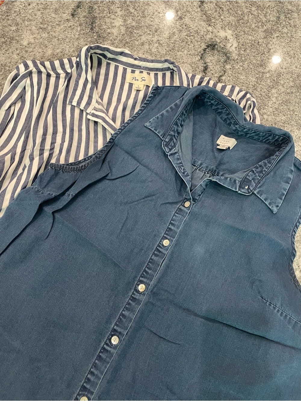 Sleeveless Shirt Bundle (2) Denim Lot